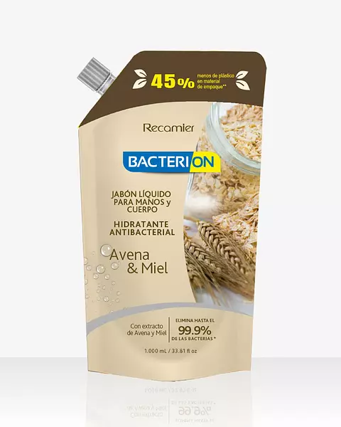 Jabón Liquido Bacterion Repuesto Avena Recamier