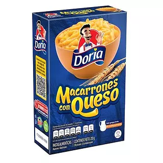 Pasta Doria Macarrón con Salsa Queso