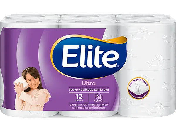 Papel Higienico Elite Ultra Mega L Rollo Triple Hoja 