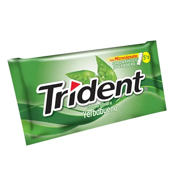Goma De Mascar Trident Yerbal