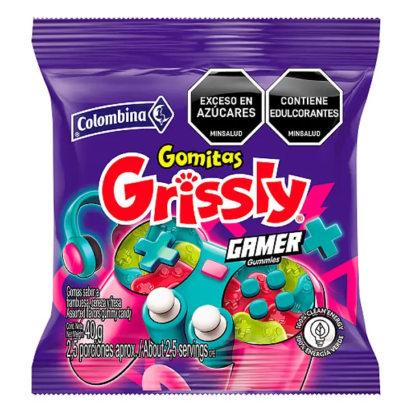 Gomas Grissly Gamer Colombina X 40 Gramos