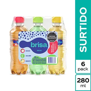 Agua Brisa Saborizada Lonchera Paquete X 6 Unidades