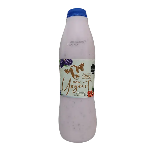 Yogurt Con Probioticos Bocow X 1000gr Frutos Rojos Und