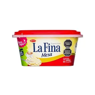Margarina Esparcible La Fina Mesa Con Sal X 440 Gr