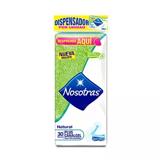 Toalla Nosotras Plus Canalgel Dispensador