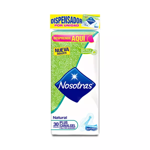 Toalla Nosotras Plus Canalgel Dispensador