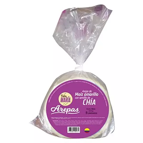 Arepas Doña Maria Amarilla con Chia