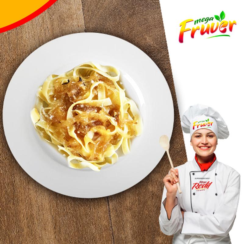 Pasta Con Champiñones Y Cebolla Caramelizada